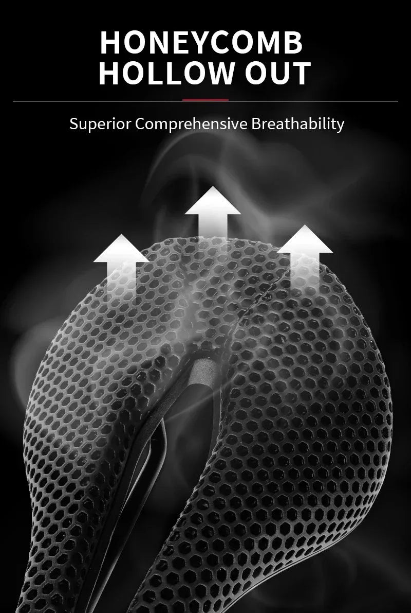 Bucklos Carbon 3D Printed Bicycle Saddle – 143mm/155mm Road & Mountain Bike
