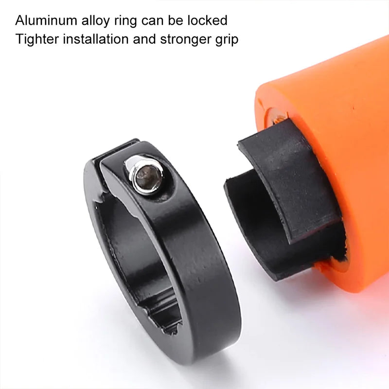 Lock-On MTB Handlebar Grips — Soft Rubber Non-Slip