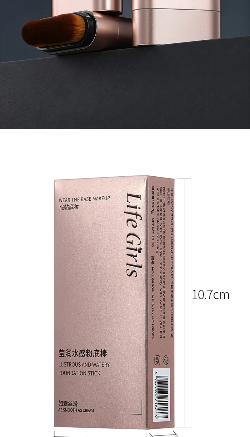 Hydrating Rotary Foundation Stick with Built-In Brush
