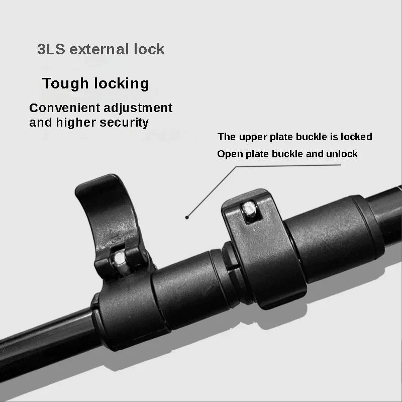 External quick-lock mechanism detail on a gray background.