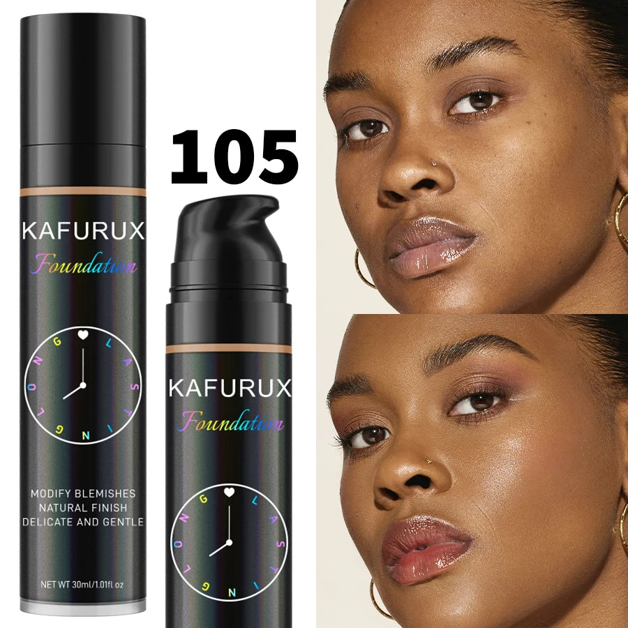 8-Shade Waterproof Liquid Foundation — Full Coverage