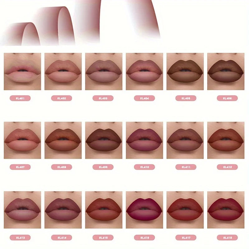 6-Piece Velvet Matte Lip Liner Pencil Set – Long-Lasting Waterproof for All Skin Tones