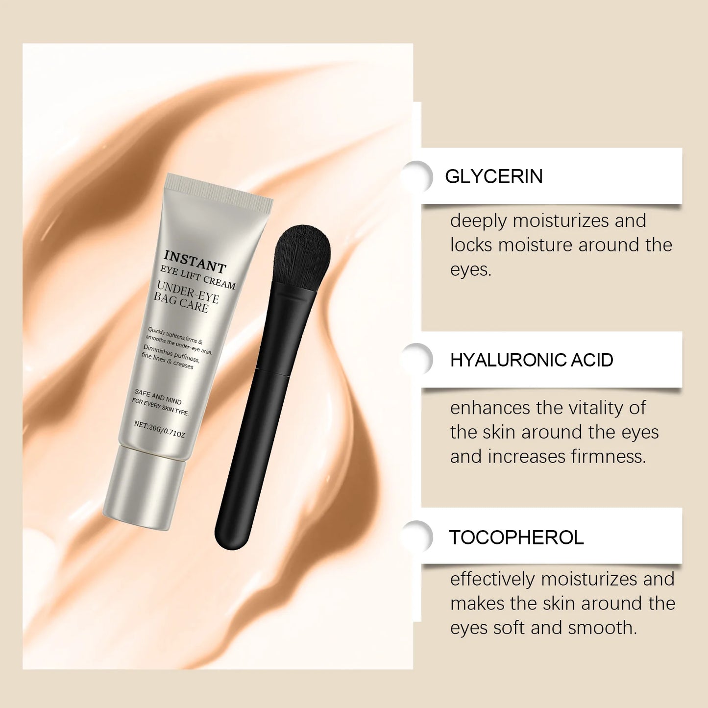Firming Eye Cream with Brush — Anti-Ageing & Hydrating
