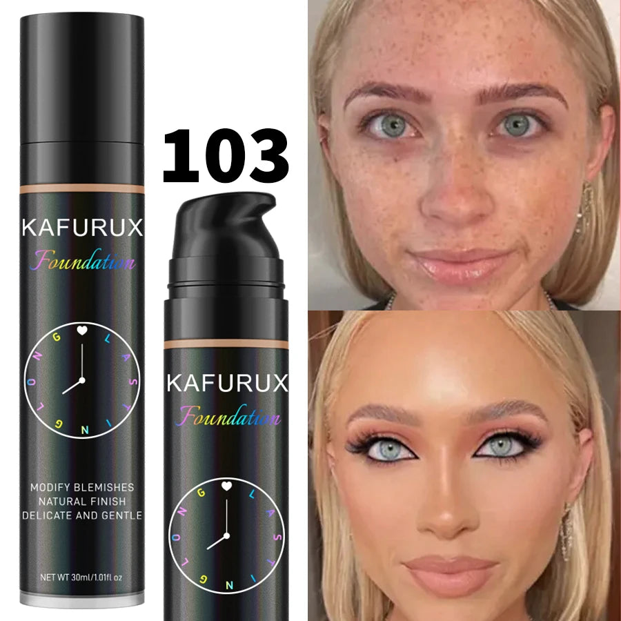 8-Shade Waterproof Liquid Foundation — Full Coverage