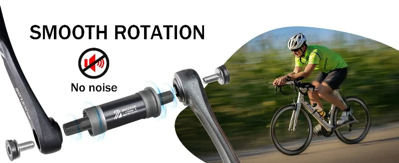 BUCKLOS Square Taper Bottom Bracket — BB68 / BB100 Threaded CNC