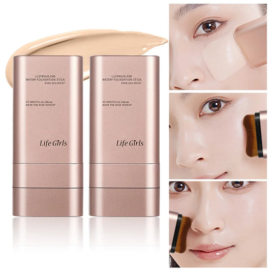 Hydrating Rotary Foundation Stick with Built-In Brush