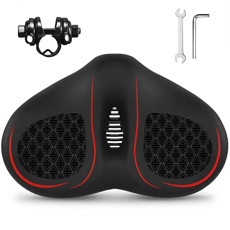 Bucklos Noseless Bicycle Saddle – Wide Ergonomic MTB/Road Bike Seat