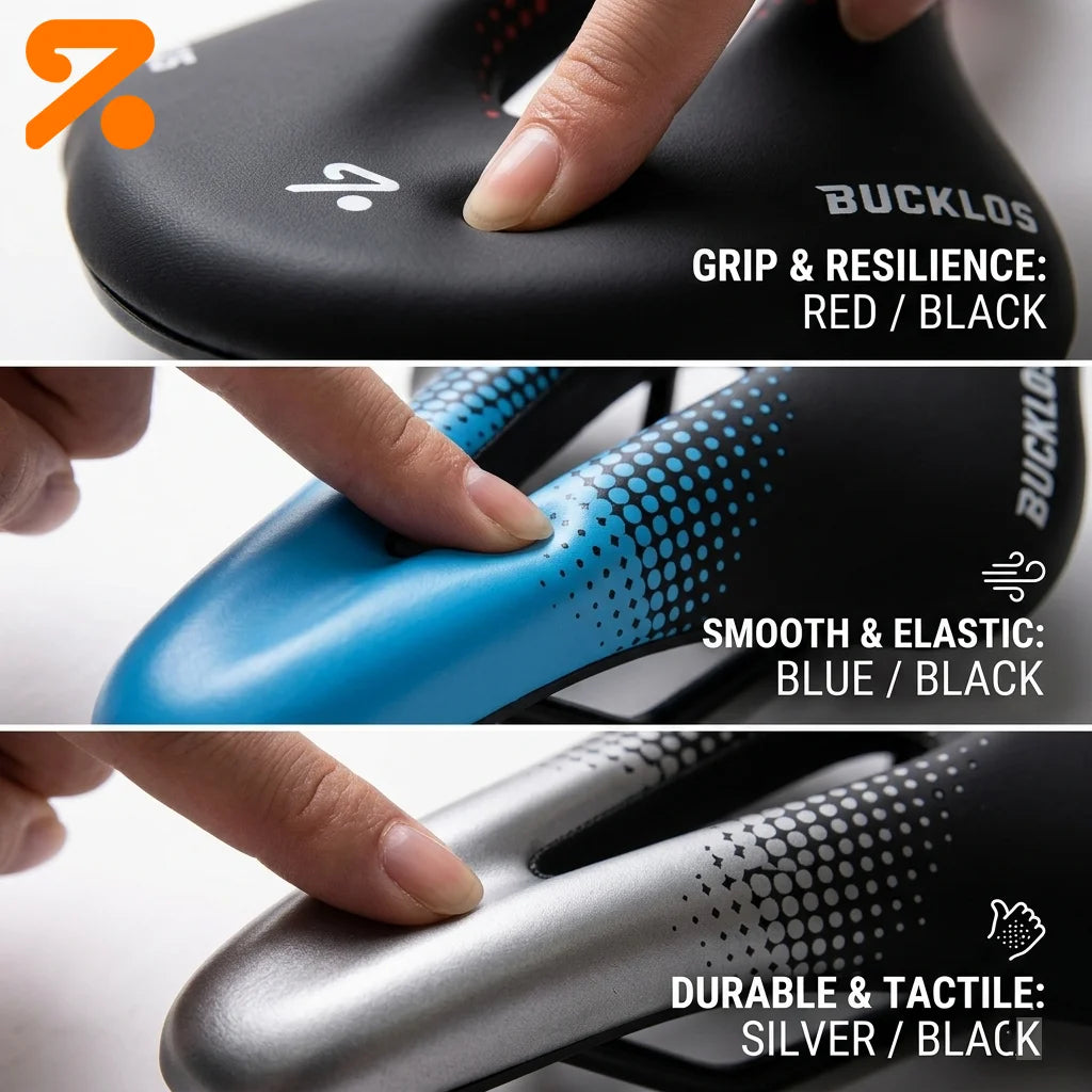Bucklos Mountain & Road Bike Saddle – 24.5×14.5mm Hollow Comfort Cycling Cushion