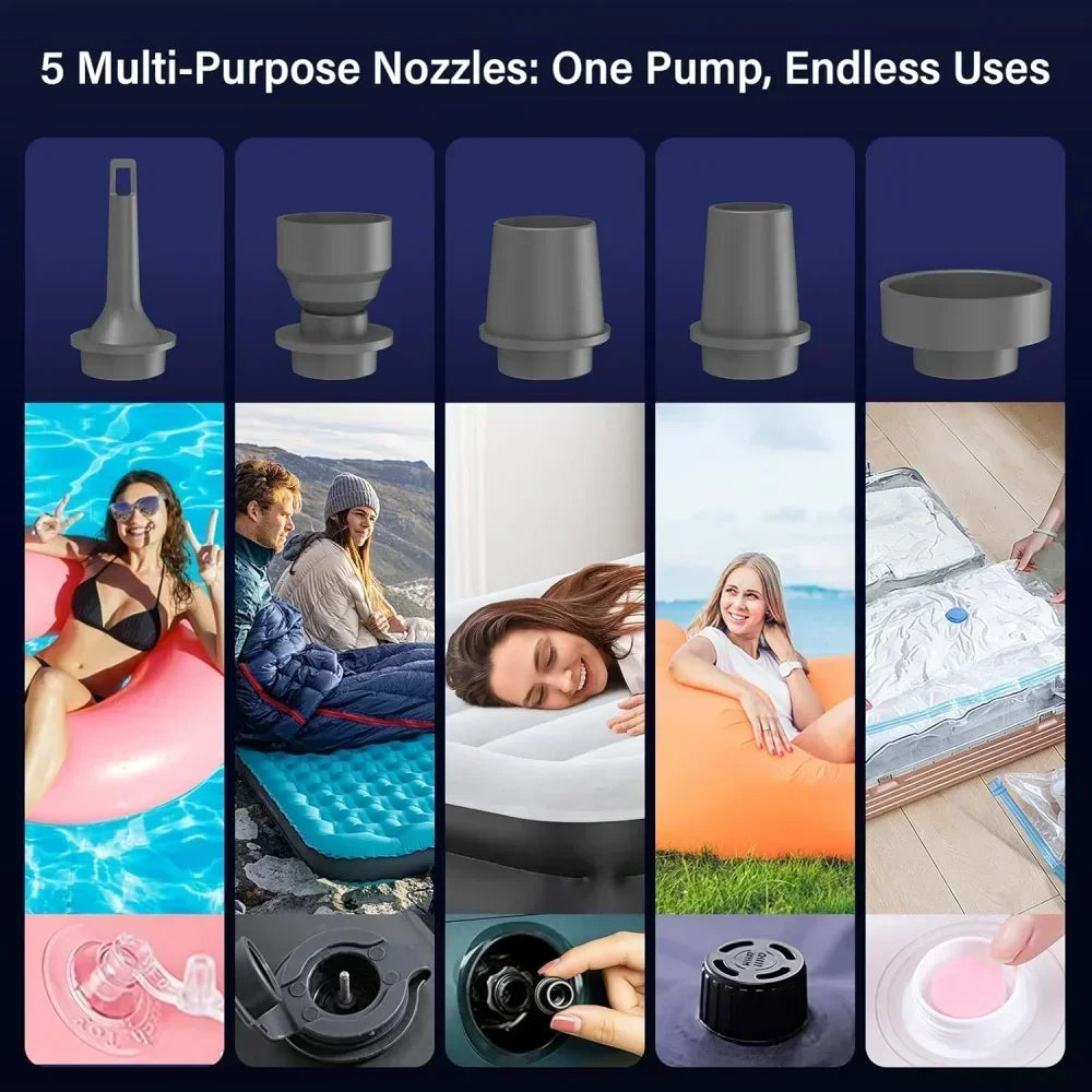 Mini Portable Wireless Air Pump — 1200mAh USB Rechargeable Inflator