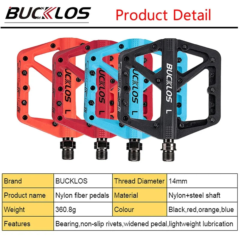 BUCKLOS Ultralight Anti-Slip MTB Bike Pedals