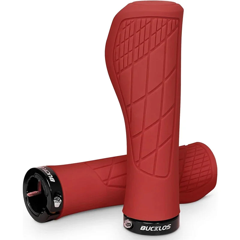 Bucklos MTB Ergonomic Handlebar Grips – Lock-On Soft Rubber, 22.2mm
