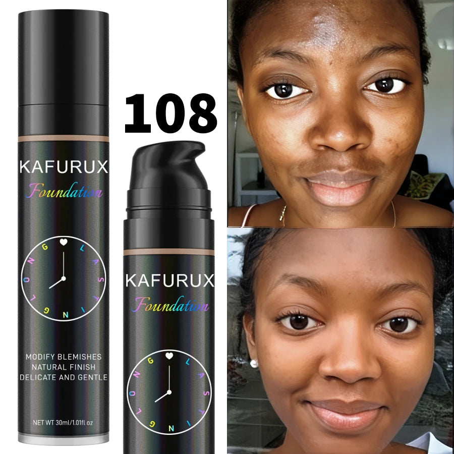 8-Shade Waterproof Liquid Foundation — Full Coverage