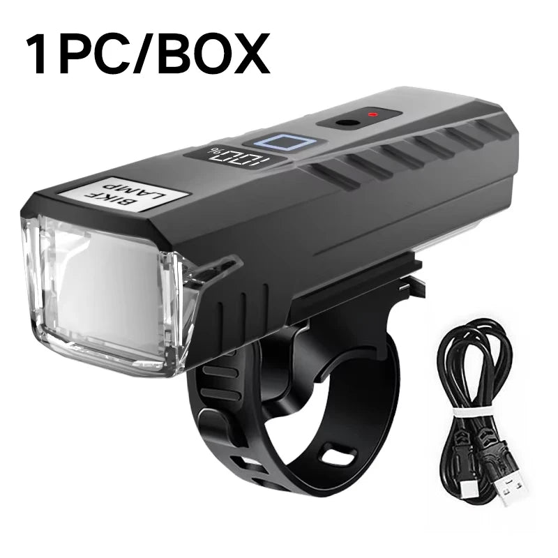 USB-C Rechargeable Bike Light with Digital Display