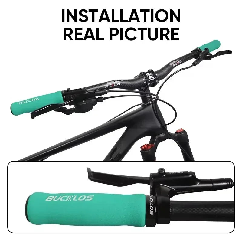 BUCKLOS Lock-On MTB Handlebar Grips — Anti-Slip Rubber