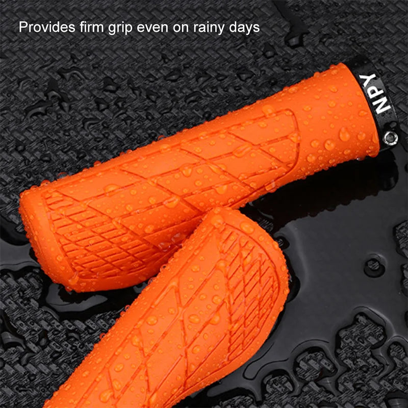 Lock-On MTB Handlebar Grips — Soft Rubber Non-Slip