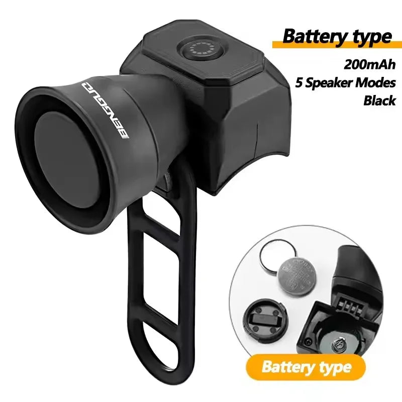 USB Rechargeable Waterproof Bike Bell & Horn
