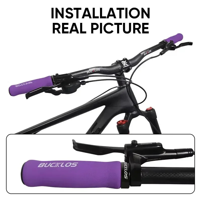 BUCKLOS Lock-On MTB Handlebar Grips — Anti-Slip Rubber