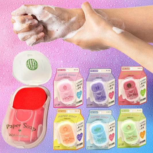 Hand soap with packaging on a colorful background