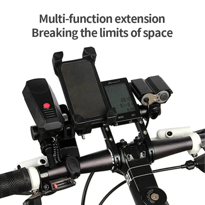 Aluminium Alloy Bicycle Handlebar Extender — 20cm Front Light Bracket