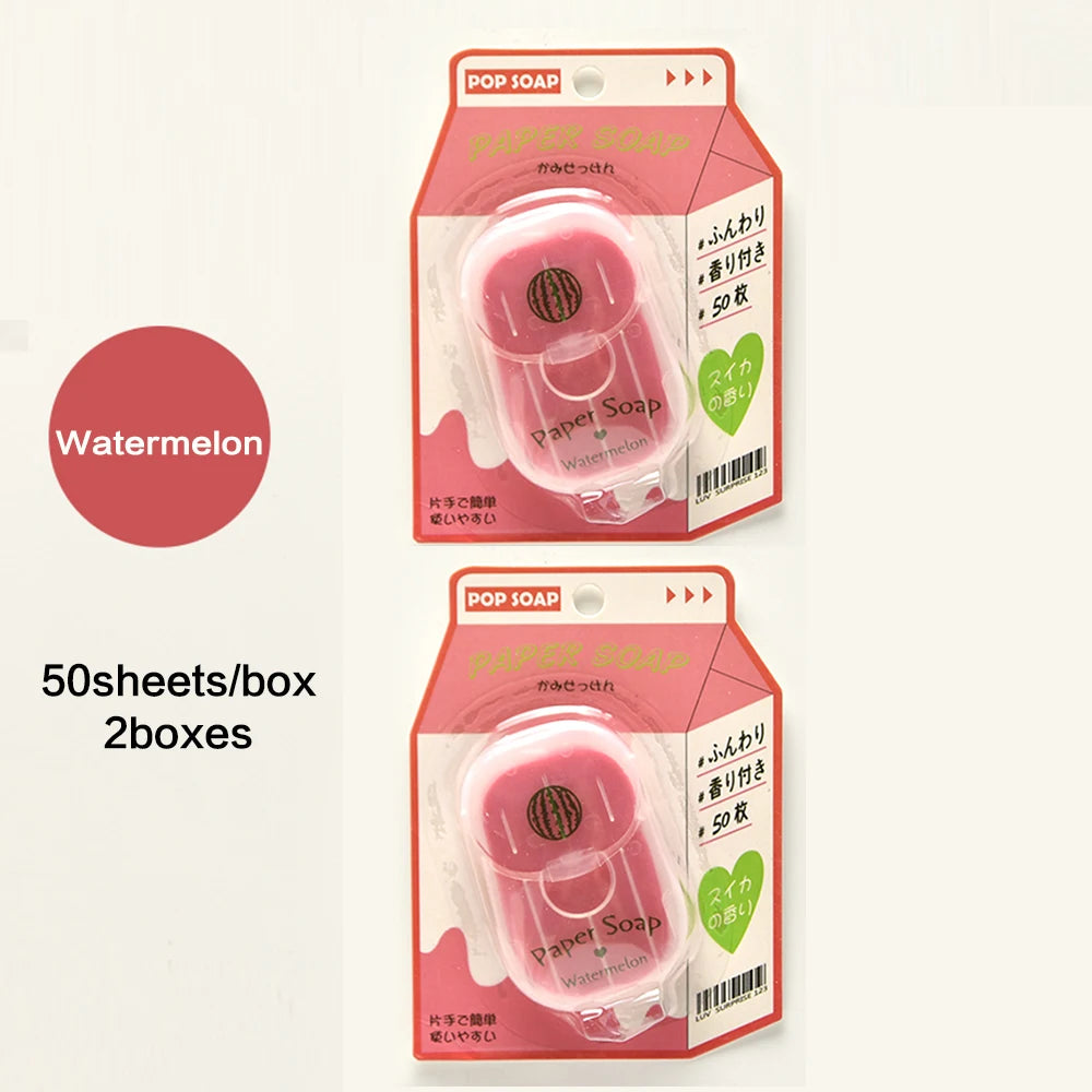 Two boxes of Pop Soap with watermelon flavor on a white background