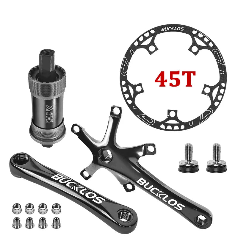 Bucklos 130BCD Folding Bicycle Crankset 170mm – 45T/47T/53T/56T/58T for BMX & Road Bike
