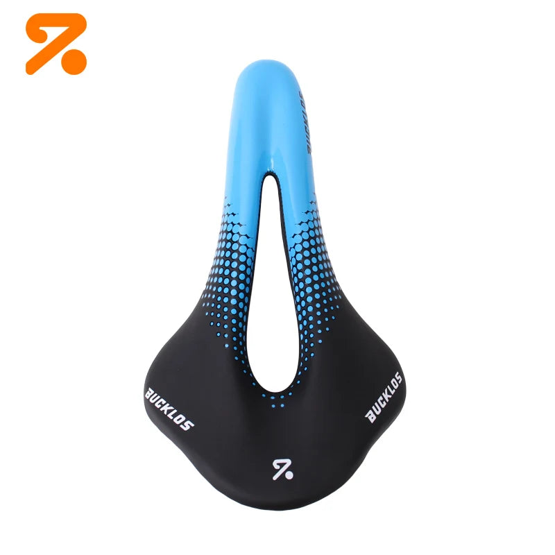 Bucklos Mountain & Road Bike Saddle – 24.5×14.5mm Hollow Comfort Cycling Cushion