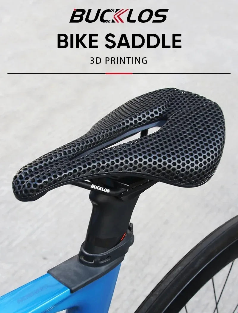 Bucklos Carbon 3D Printed Bicycle Saddle – 143mm/155mm Road & Mountain Bike