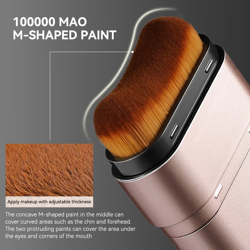 Hydrating Rotary Foundation Stick with Built-In Brush