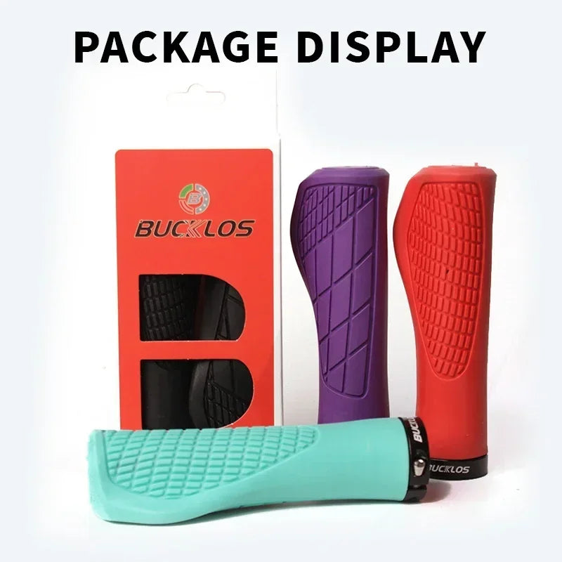 Bucklos MTB Ergonomic Handlebar Grips – Lock-On Soft Rubber, 22.2mm