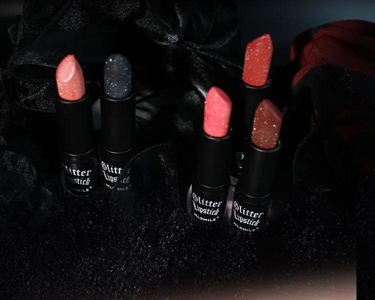 7-Colour Glitter Metallic Lipstick – Waterproof Long-Lasting Diamond Pearlescent Lip Colour