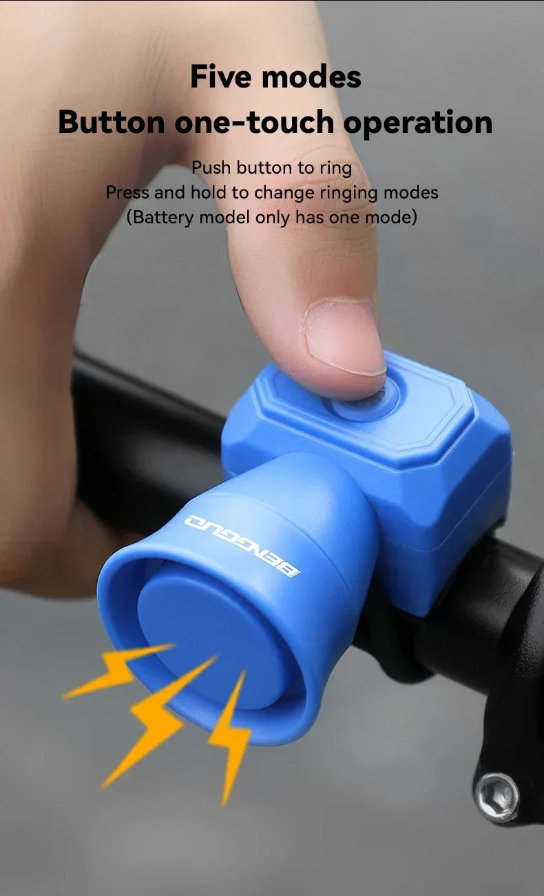 USB Rechargeable Waterproof Bike Bell & Horn