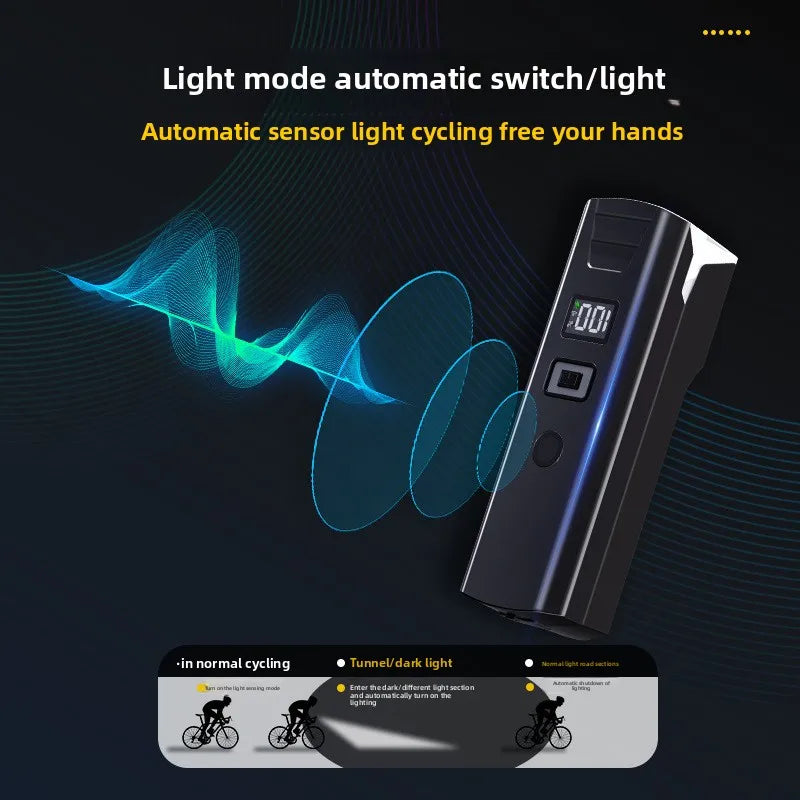 USB-C Rechargeable Bike Light with Digital Display