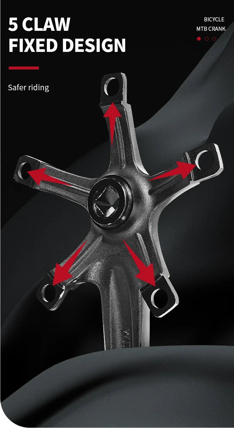 Bucklos 130BCD Folding Bicycle Crankset 170mm – 45T/47T/53T/56T/58T for BMX & Road Bike