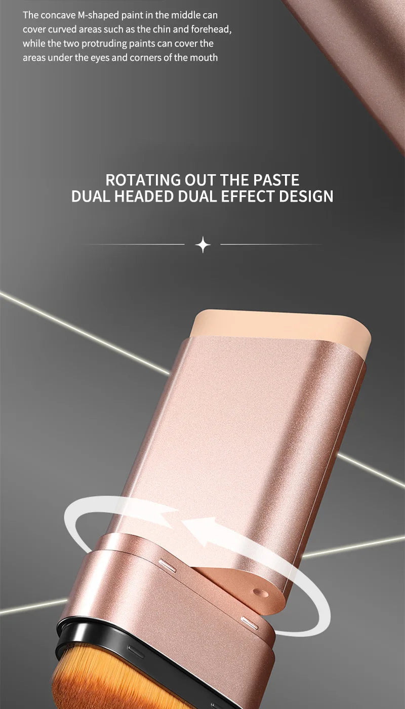 Hydrating Rotary Foundation Stick with Built-In Brush