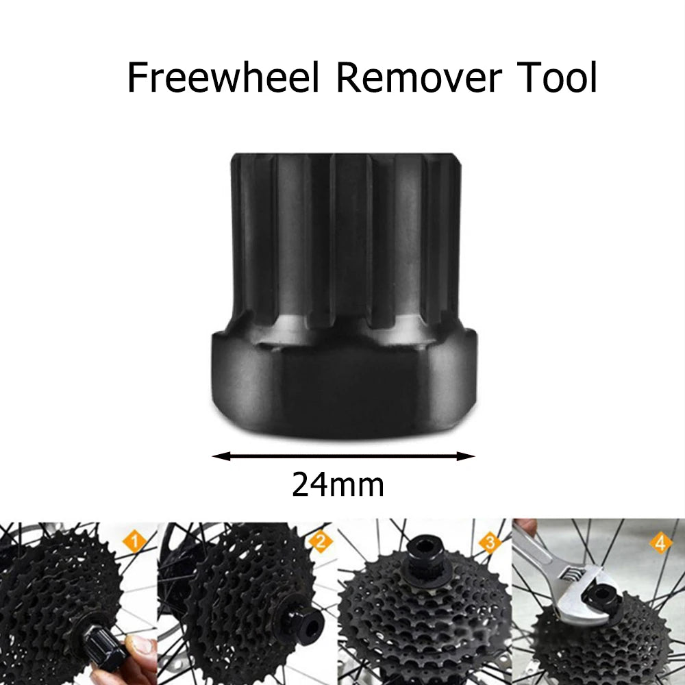 Bicycle Repair Tool Kit — Flywheel Remover, Chain Breaker & Crank Puller Set