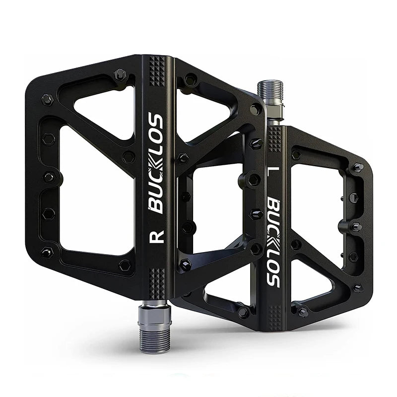 Bucklos MTB Flat Pedals – Sealed Bearing Lightweight Nylon 9/16" Road & Mountain Bike