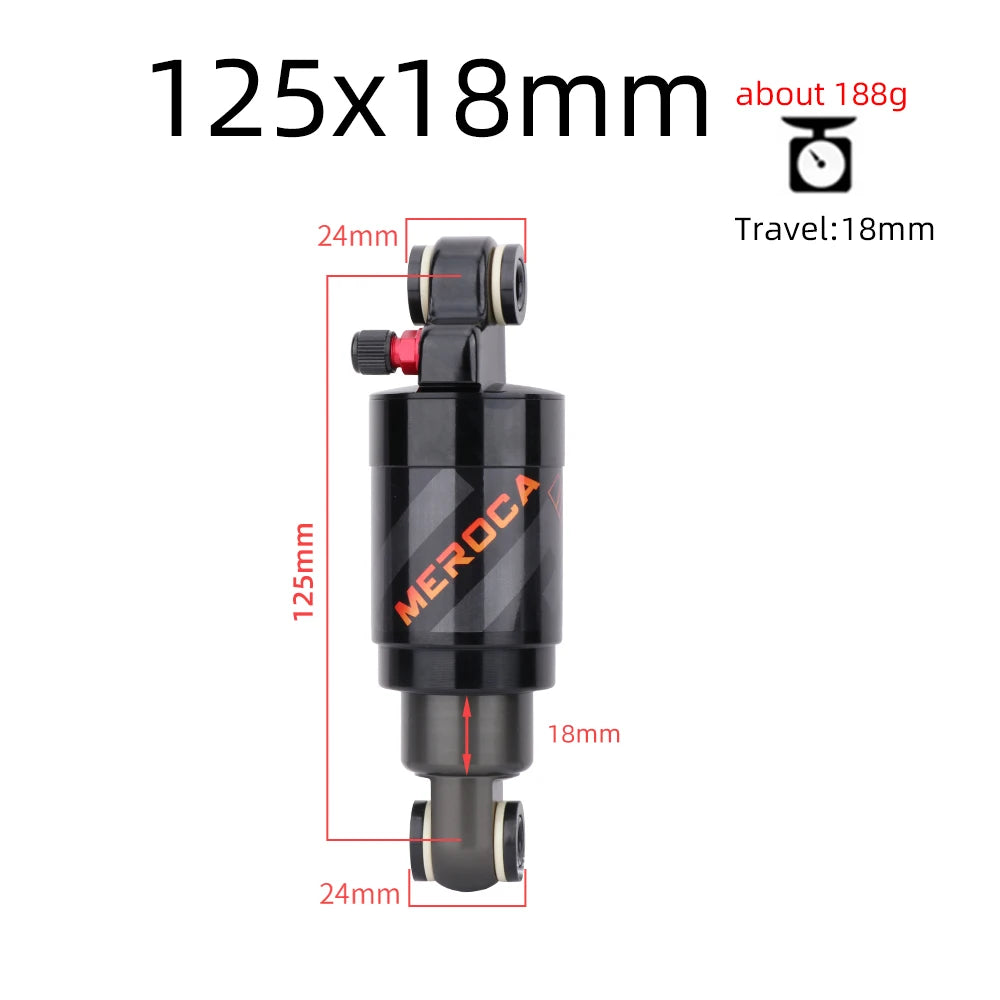 MEROCA MTB Rear Air Shock Absorber — 125mm to 200mm Adjustable