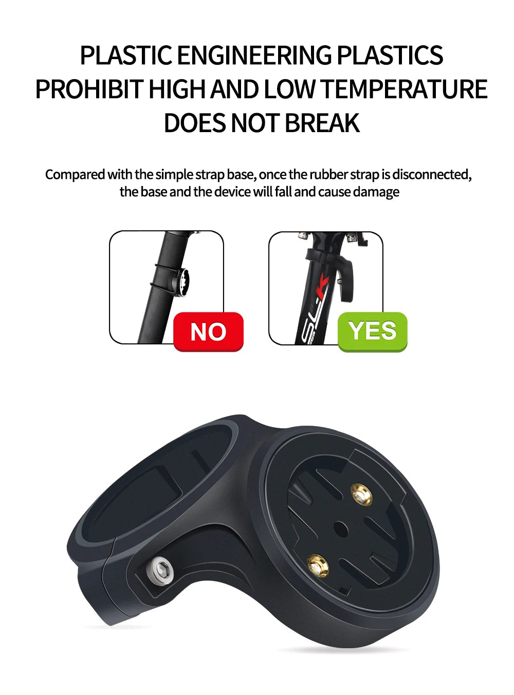 Bicycle Seatpost Taillight Bracket — Compatible with Garmin Varia RTL510 & RVR315