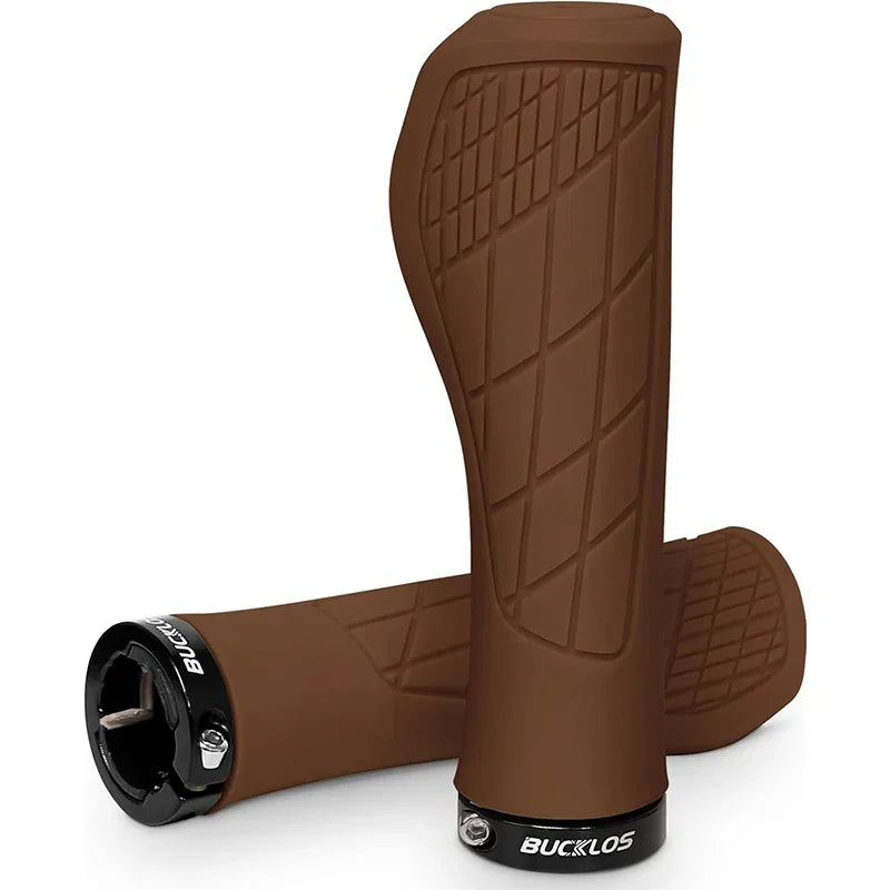 Bucklos MTB Ergonomic Handlebar Grips – Lock-On Soft Rubber, 22.2mm