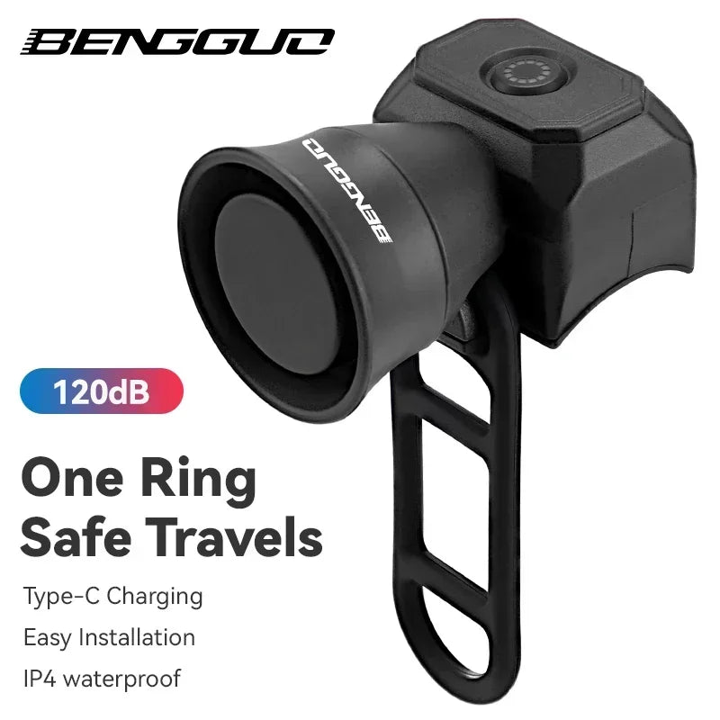 USB Rechargeable Waterproof Bike Bell & Horn