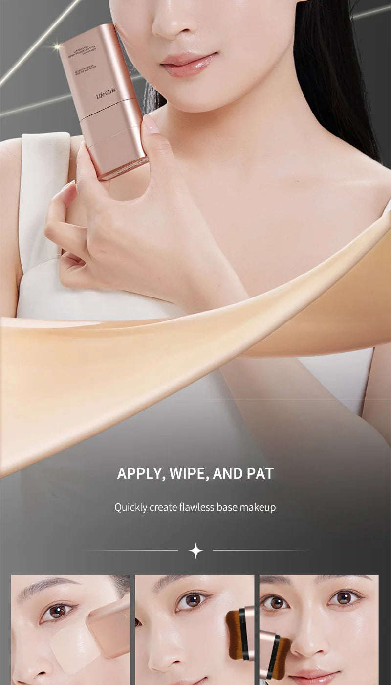 Hydrating Rotary Foundation Stick with Built-In Brush