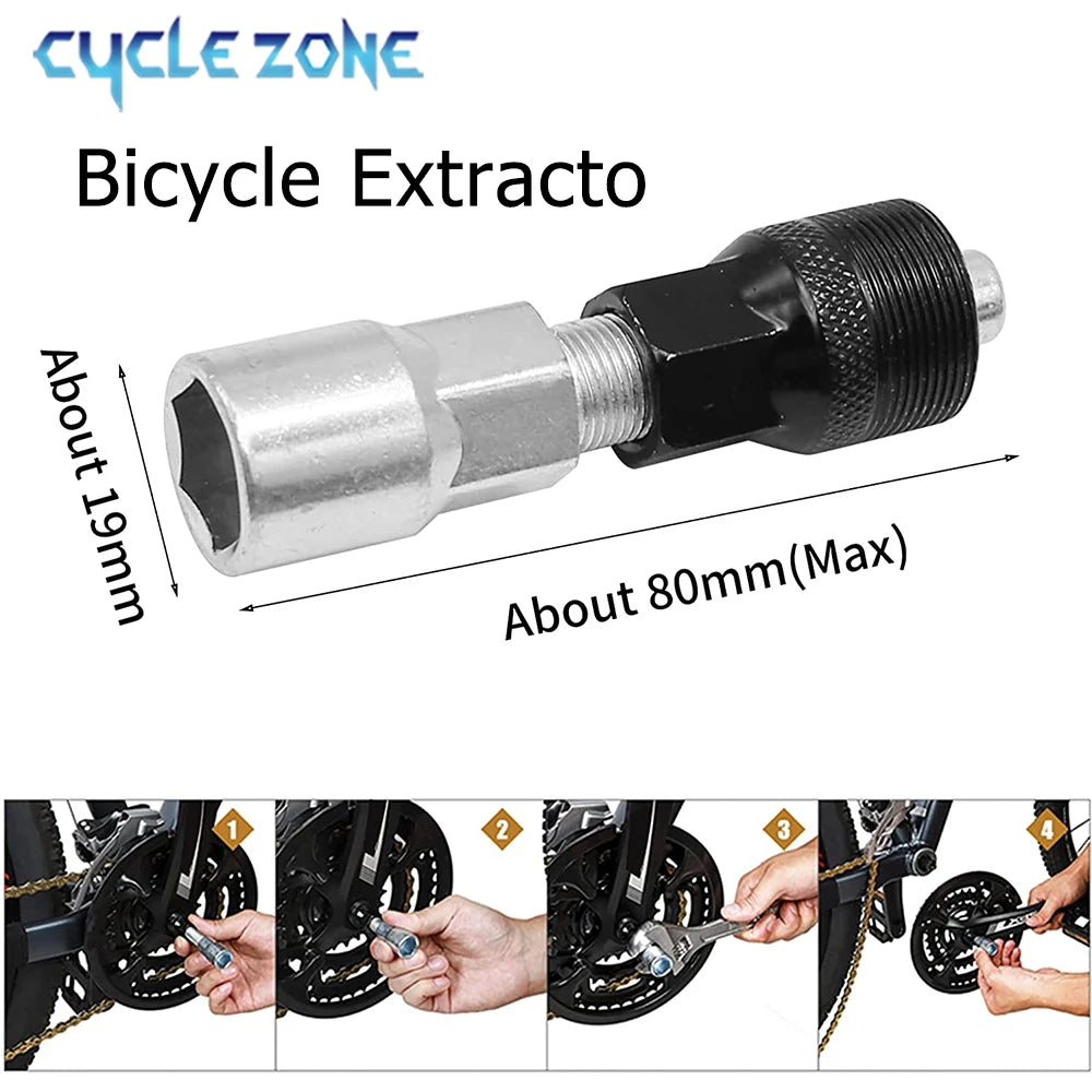 Bicycle Repair Tool Kit — Flywheel Remover, Chain Breaker & Crank Puller Set