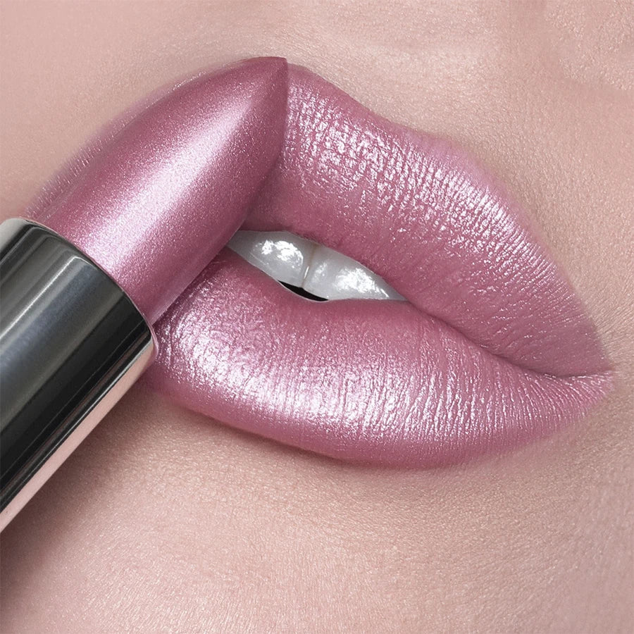 21-Colour Bold Glitter Metallic Lipstick – Long-Lasting Pearlescent Matte Lip Tint