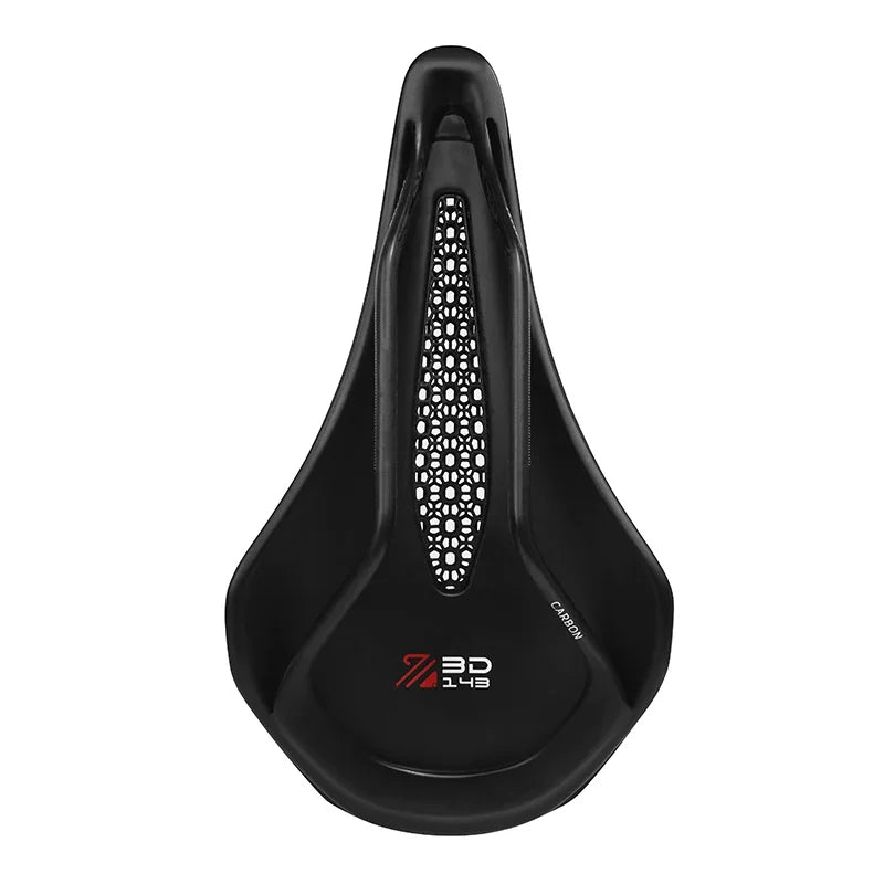 Bucklos 3D Carbon Ultralight Bike Saddle – 143mm Full Carbon Road & MTB Seat