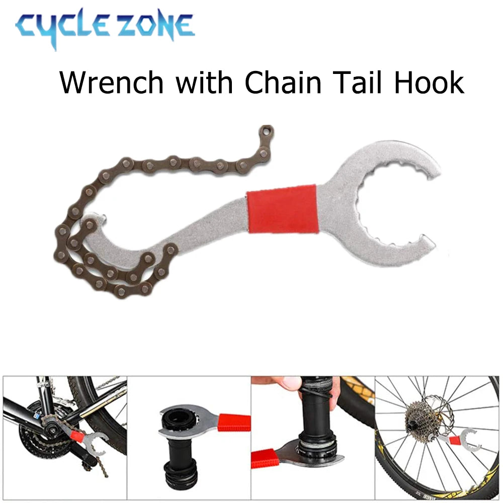 Bicycle Repair Tool Kit — Flywheel Remover, Chain Breaker & Crank Puller Set