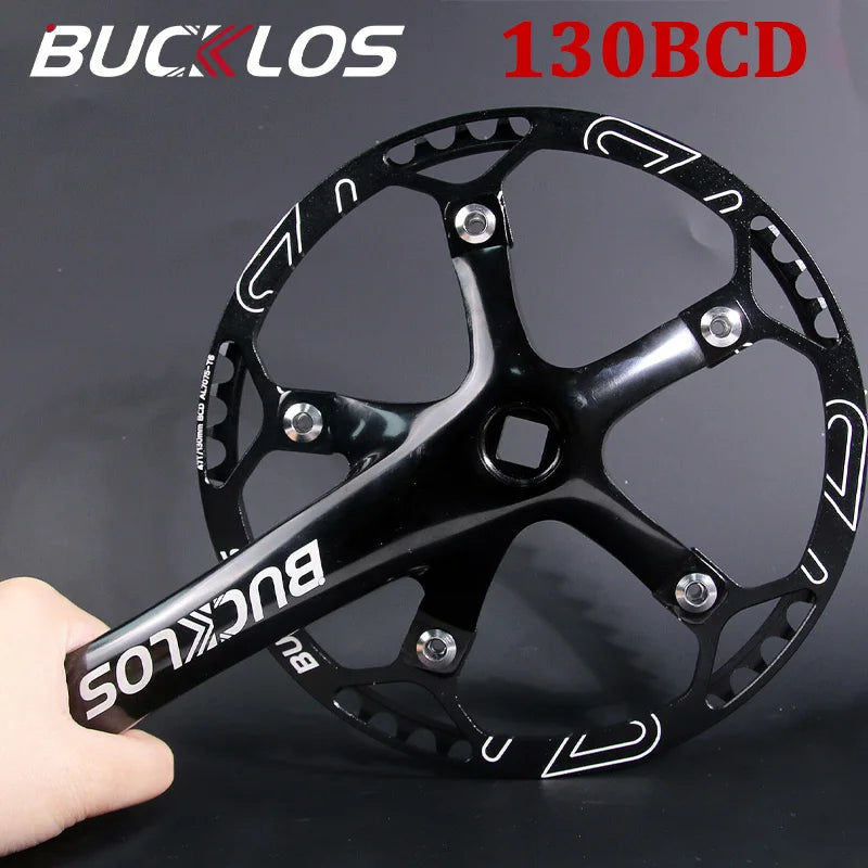Bucklos 130BCD Folding Bicycle Crankset 170mm – 45T/47T/53T/56T/58T for BMX & Road Bike