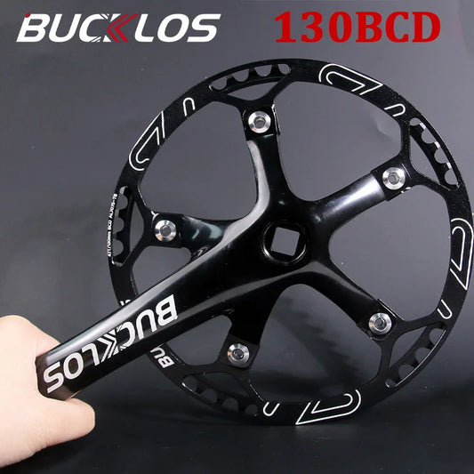 Bucklos 130BCD Folding Bicycle Crankset 170mm – 45T/47T/53T/56T/58T for BMX & Road Bike