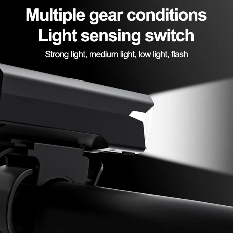 USB-C Rechargeable Bike Light with Digital Display