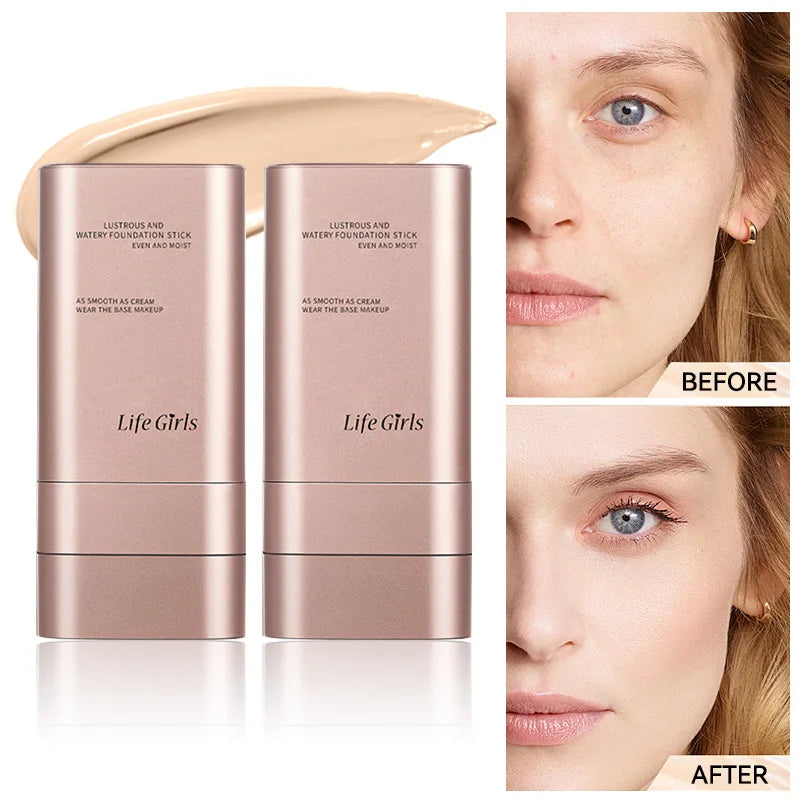 Hydrating Rotary Foundation Stick with Built-In Brush