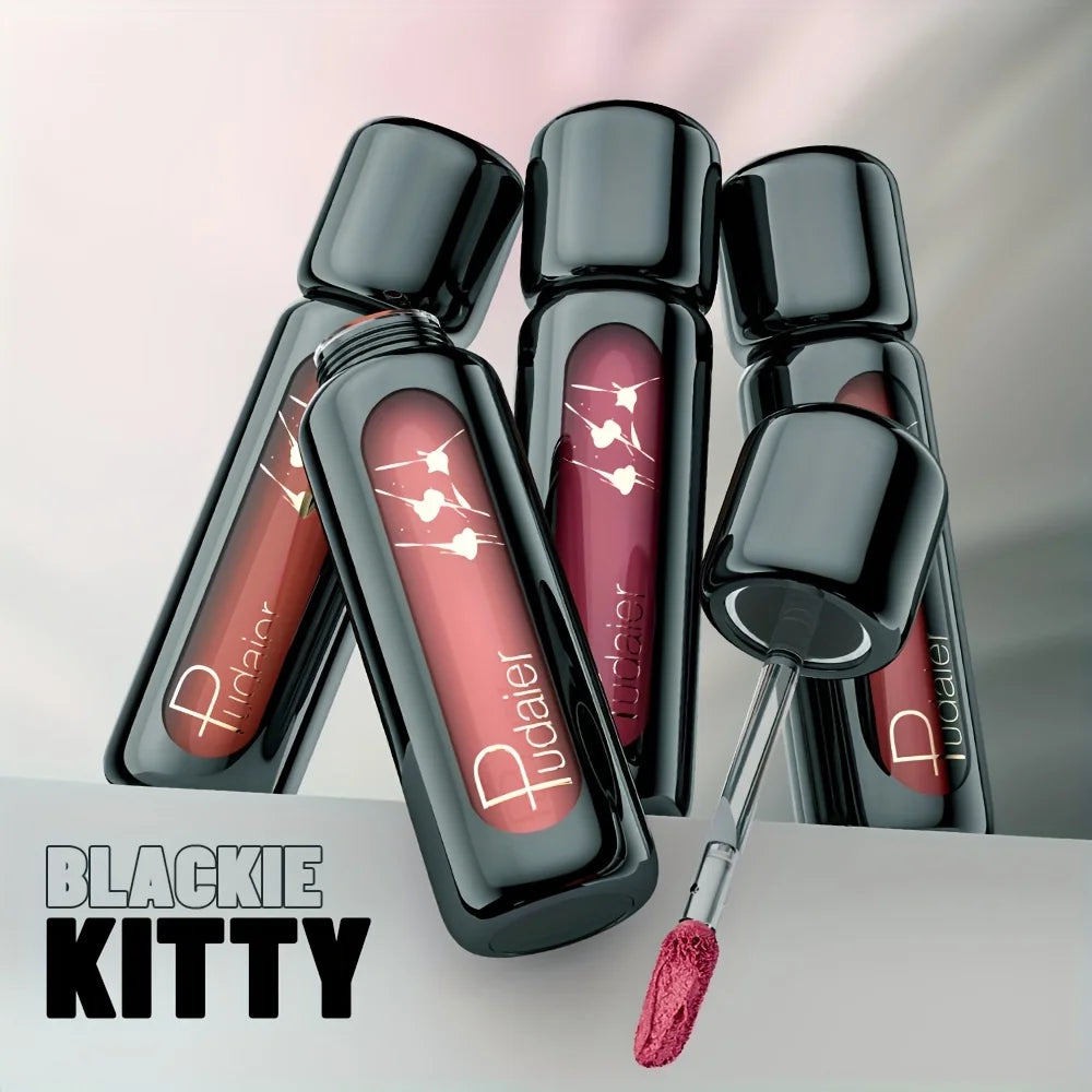 Matte Velvet Lip Gloss – Highly Saturated Long-Lasting Liquid Lip Mud, All Skin Tones